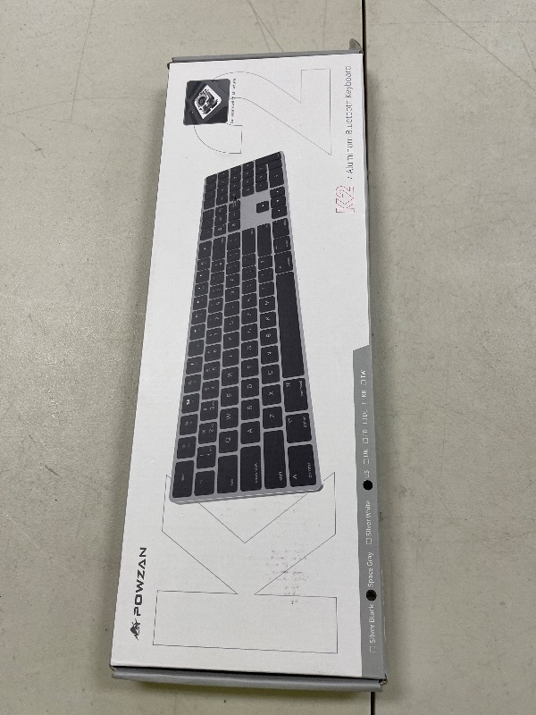 Photo 1 of Bluetooth Slim Keyboard for Mac, Aluminum Rechargeable Keyboard Wireless, Low-Profile Silent Flat Key Compatible with Apple iMac, MacBook, Mac and iOS, Full Size - Space Gray