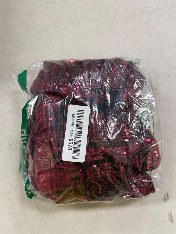Photo 1 of GRACE KARIN Women Wine Red Metallic Top Elastic Glitter Top Simple for Formal Wear L