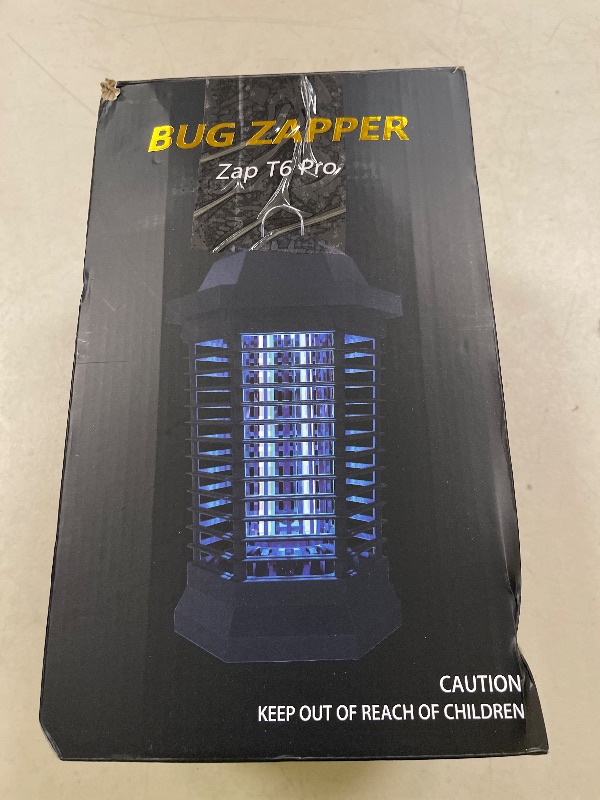Photo 1 of GOOTOP Bug Zapper Outdoor, Mosquito Zapper, 3 Prong Plug in Electric Fly Zapper, Mosquito Killer, Fly Traps, Flying Insects Zapper Indoor Outdoor 90-130V, 4200V, ABS Plastic Outer (Black)