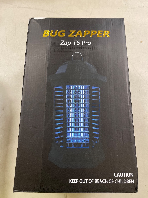 Photo 1 of GOOTOP Bug Zapper Outdoor, Mosquito Zapper, 3 Prong Plug in Electric Fly Zapper, Mosquito Killer, Fly Traps, Flying Insects Zapper Indoor Outdoor 90-130V, 4200V, ABS Plastic Outer (Black)