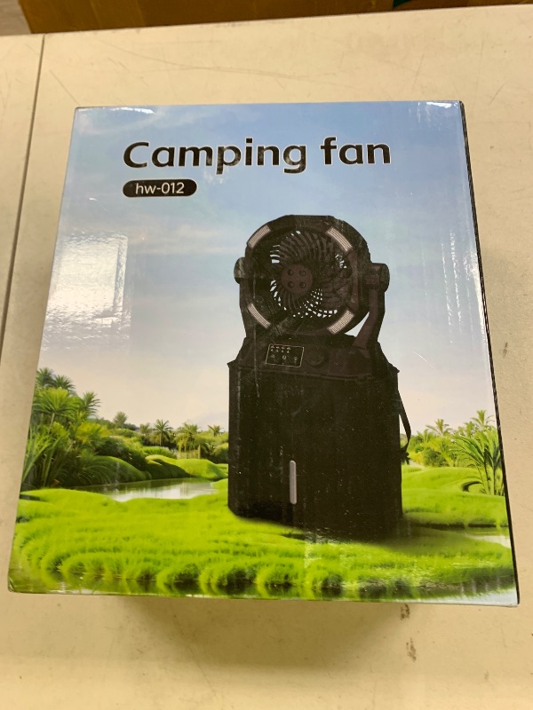 Photo 1 of ElectricWise Portable Misting Fan,4 LED Lights&Stepless Speed Control & 4 Outlet Cooling Spray with 6L Bucket,Timer Function,Portable Handle,20000mAh Camping Fan for Patios/Fishing/Travel/Office Desk