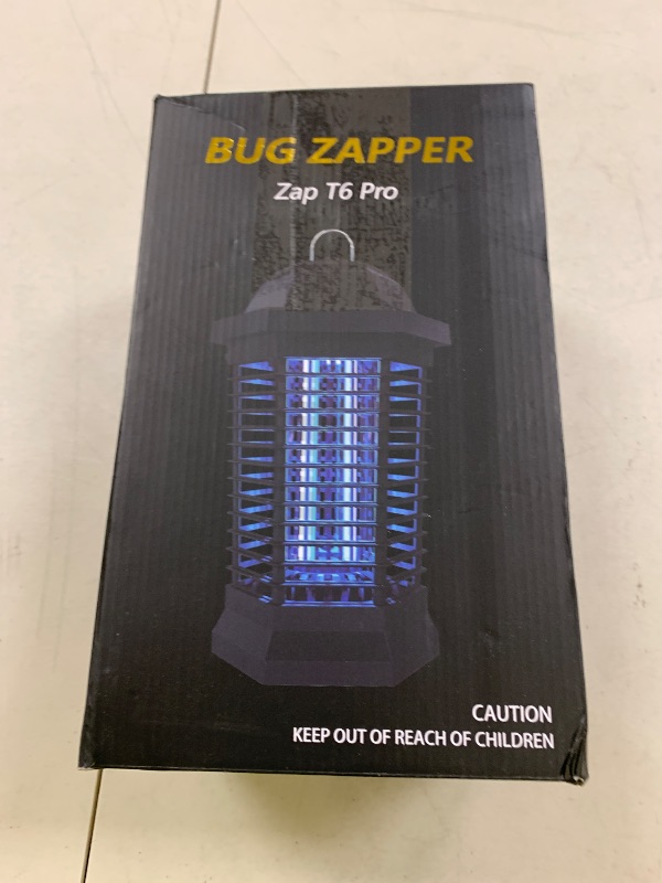 Photo 1 of GOOTOP Bug Zapper Outdoor, Mosquito Zapper, 3 Prong Plug in Electric Fly Zapper, Mosquito Killer, Fly Traps, Flying Insects Zapper Indoor Outdoor 90-130V, 4200V, ABS Plastic Outer (Black)