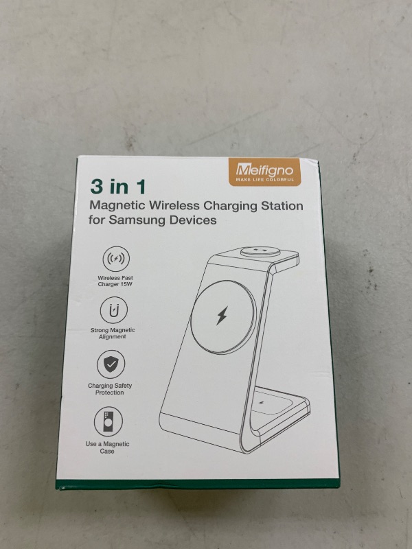 Photo 1 of Magnetic Wireless Charger for Samsung, 3 in 1 Mag-Safe Fast Wireless Charging Station for S25 Ultra S24 S23 S22/ Z Fold 7/ Z Flip 7, Galaxy Watch Charger for Galaxy Watch Ultra/8/7/6, Galaxy Buds Pro