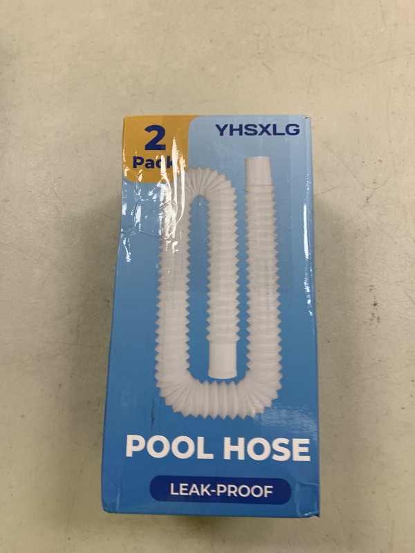 Photo 1 of Pool Hoses for Above Ground Pools, 1.25 x 51 Inch Hose for Filter Pump, Compatible with Filter Pump 607, 637 (2 Hoses + 4 Metal Clamps)