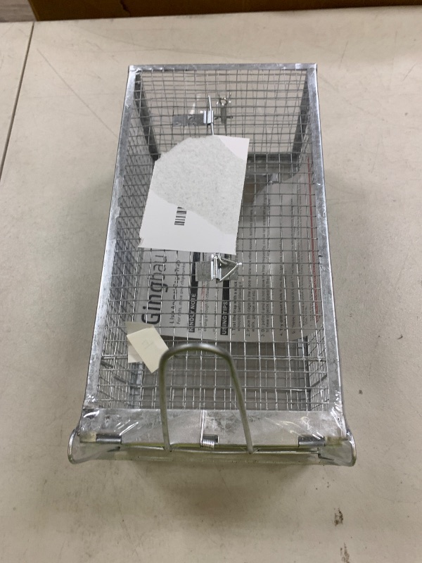 Photo 1 of Gingbau Rat Trap Humane Live Mouse Chipmunk Trap Cage – Medium, 12.3" x 6.6" x 5.3"