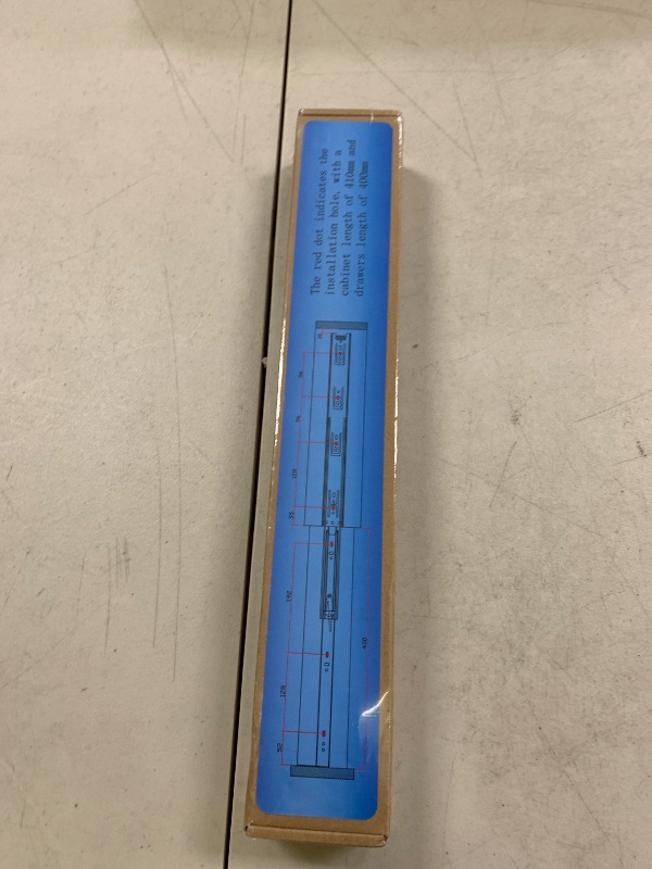 Photo 1 of 1 Pair 200Lb Heavy Duty Drawer Slides Full Extension 15.75IN Black Slide Track Rail