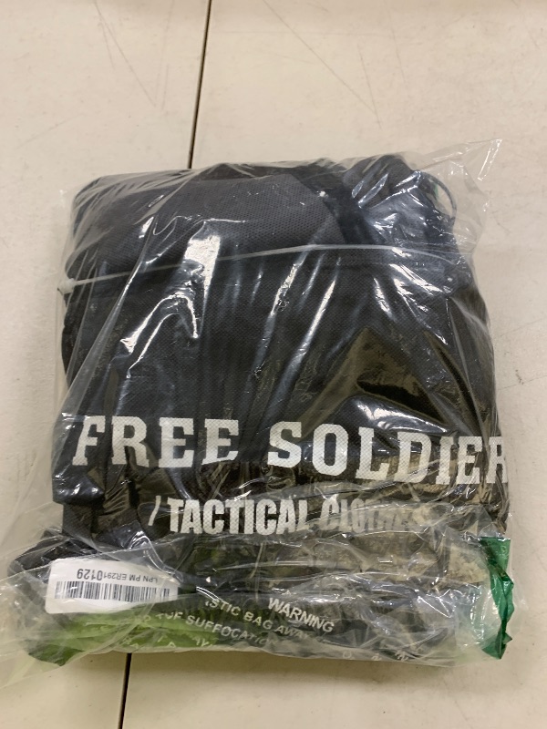 Photo 1 of FREE SOLDIER Men's Outdoor Waterproof Soft Shell Hooded Military Tactical Rain Jacket (Black Gray, M)