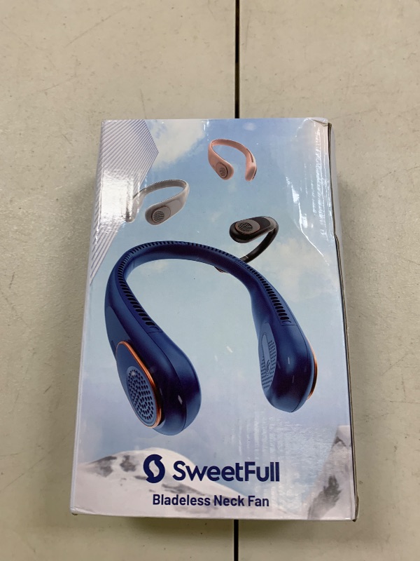 Photo 1 of SWEETFULL Portable Neck Fan 360° Cooling Bladeless Personal Fan | No Hair Twisting - 4000mAh USB Rechargeable Wearable Fan for Travel, Birthday Gifts for Men, Women, Mom, and Dad