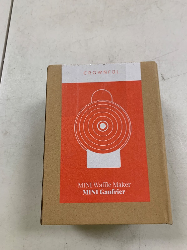 Photo 1 of CROWNFUL Mini Waffle Maker, 4" Chaffle Maker with Compact Design, Easy to Clean, Non-Stick Surface, Recipe Guide Included, Perfect for Breakfast, Dessert, Sandwich, or Other Snacks