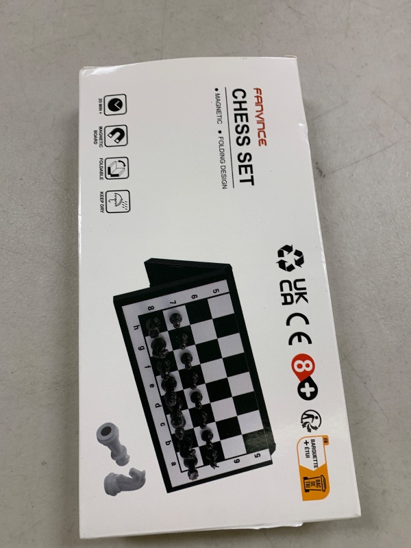 Photo 1 of Chess Sets Travel Board Games: Magnetic Folding Chess Board with Instructions Teen Gifts Family Games Educational Toys for Kids and Adults 9.5 Inch