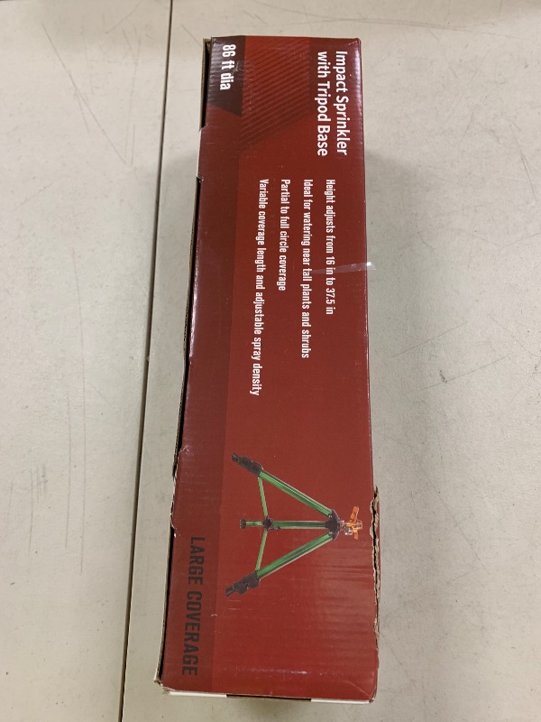 Photo 1 of Hourleey Impact Sprinkler on Tripod Base, Heavy Duty Brass Sprinklers for Yard Lawn Garden, 0-360 Degree Large Area Coverage, 3/4 Inch Connector Extension Legs Flip Locks with Brass Sprinkler Head