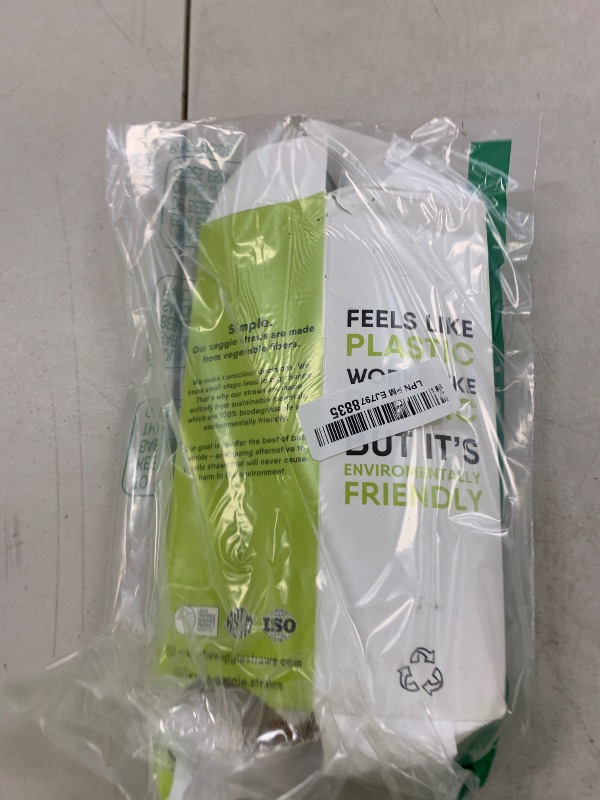 Photo 1 of The Veggie Straws – 100 PCS of 8.25 Inches Unwrapped Biodegradable Straws – Made of Vegetable Fibers, Best Environment Friendly Drinking Straws for Hot and Cold Beverages