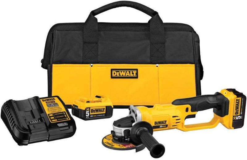 Photo 1 of DEWALT 20V MAX* Angle Grinder Tool Kit, 4-1/2-Inch (DCG412P2)
