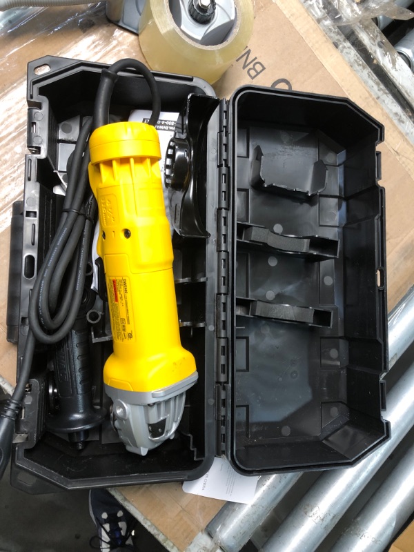 Photo 1 of (USED/FAIR) DEWALT Angle Grinder, 4.5 Inch, 11 Amp, With Paddle Switch (DWE402)
