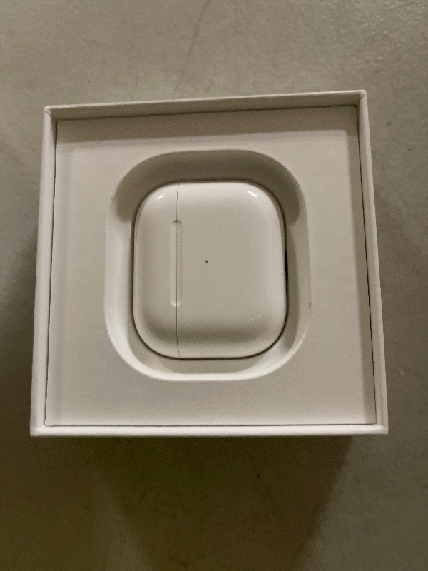 Photo 1 of Apple AirPods (3rd Generation) Wireless Ear Buds, Bluetooth Headphones, Personalized Spatial Audio, Sweat and Water Resistant, Lightning Charging Case Included, Up to 30 Hours of Battery Life