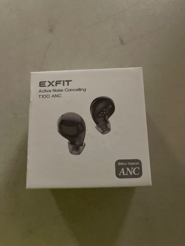Photo 1 of EXFIT T100 ANC Wireless Earbuds, Active Noise Cancelling with 6 Mics, Transparecy and Game Mode(Low Latency), Bluetooth 5.2, IPX4, 24H Playtime, Multi-Point Headphones
