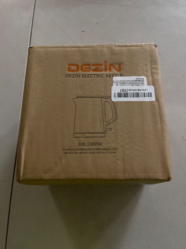 Photo 1 of Dezin Electric Kettle, 0.8L Portable Travel Kettle with Double Wall Construction, 304 Stainless Steel Electric Tea Kettle for Business Trip, Small Electric Kettle with Auto Shut-Off (Without Cup)