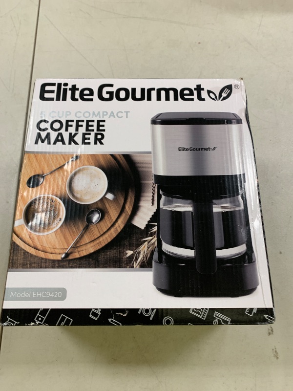 Photo 1 of Elite Gourmet EHC9420 Automatic 5-Cup Brew & Drip Coffee Maker with Pause N Serve Reusable Filter, On/Off Switch, Water Level Indicator