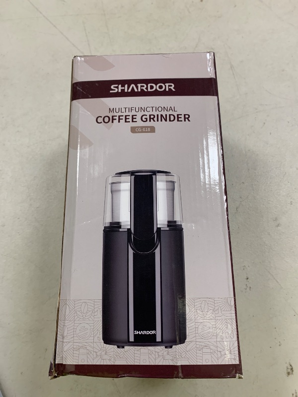 Photo 1 of SHARDOR Coffee Grinder Electric, Spice, Herb, Grinder for Coffee Bean Spices and Seeds with 2 Removable Stainless Steel Bowls, Black