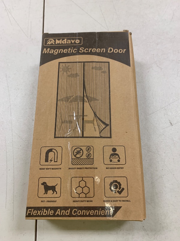 Photo 1 of Mesh Screen with Magnetic Closure-Keeps Bugs Out Let Breeze in, Heavy Duty - Pet and Kid Friendly, Works with Front, Sliding Doors (38 x 82 Inch)
