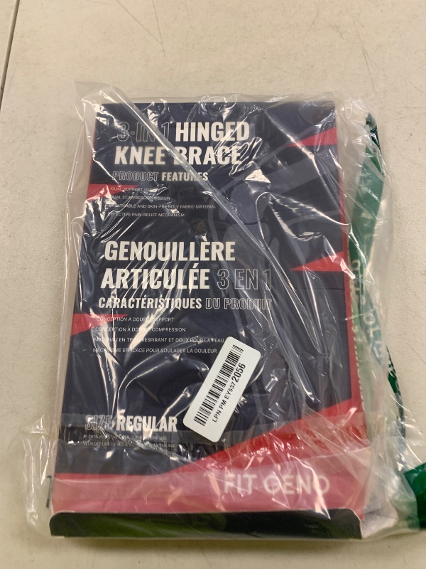 Photo 1 of Fit Geno Hinged Knee Brace for Meniscus Tear: Adjustable Knee Support for Knee Pain w/Side Stabilizers & Hinges for Injury or Surgery Recovery - Men and Women