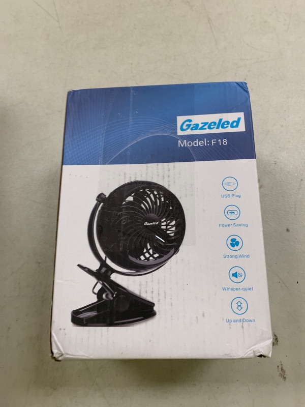Photo 1 of Gazeled Clip on Fan Battery Operated, 360° Rotation, with 8 Free AA Batteries, Quiet USB or Battery Operated Fan, 5'' Portable Battery Powered Clip on Fans for Camping, Stroller, Bedroom, Outdoor
