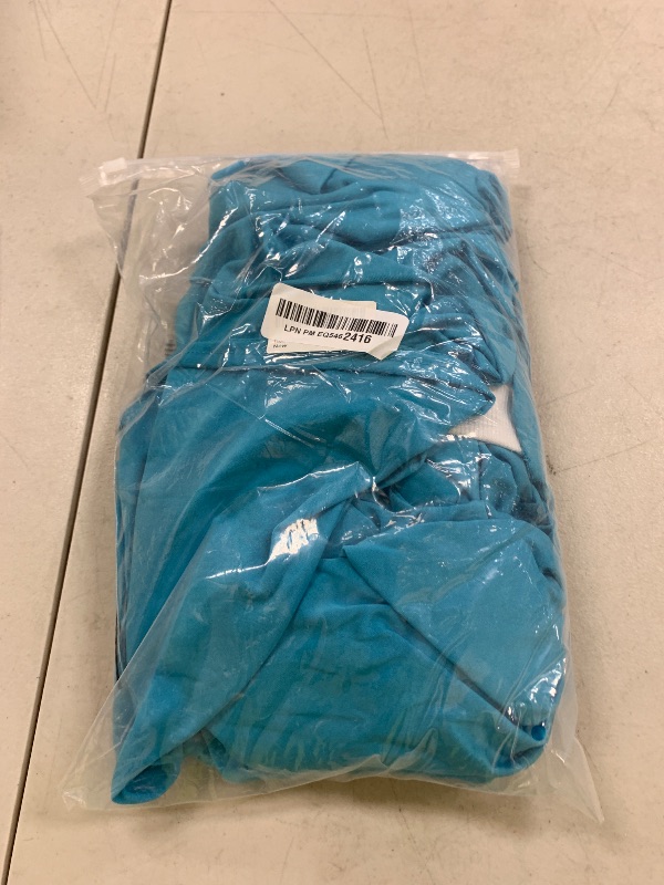 Photo 1 of Fhberni Spandex Table Cover 5 ft. Fitted Polyester Tablecloth Stretch Table Cover Table Topper Open Back - Turquoise