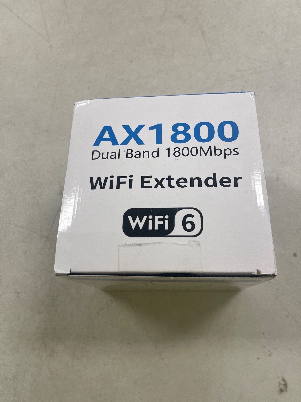 Photo 1 of 2025 AX1800 WiFi 6 Extender Signal Booster - Dual Band 2.4G/600Mbps & 5.8G/1200Mbps, WiFi Extender with Gigabit Port, 802.11AX Tech, 12999 Sq.Ft Long Range WiFi Repeater, Connects 100+ Devices