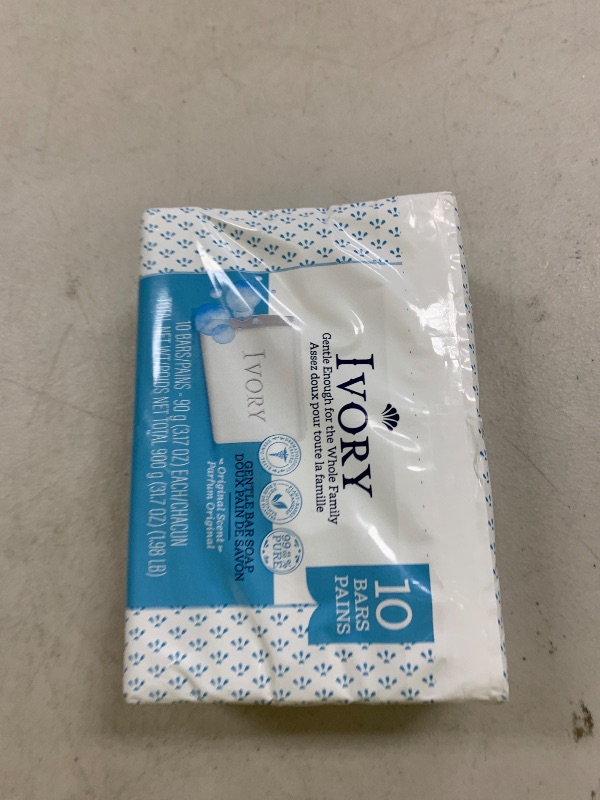 Photo 1 of Ivory Gentle Bath Bar Soap, Family Pack, Designed for Whole Family, 99.44% Pure Formula, Plant-Based Cleansers, Made Without Heavy Perfumes, Parabens or Phthalates, Original Scent, 3.17 oz (10 Count)