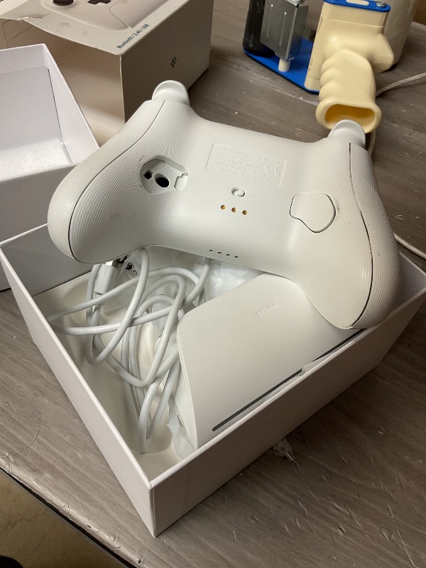 Photo 1 of 8Bitdo Ultimate Bluetooth Controller with Charging Dock, Wireless Pro Controller with Hall Effect Sensing Joystick, Compatible with Switch, Windows and Steam Deck (White)