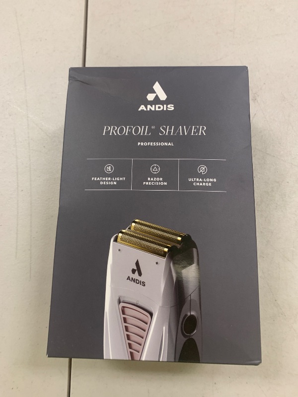 Photo 1 of Andis TS-1 17235 Pro Foil Lithium Titanium Foil Shaver, Cord/Cordless, Smooth Shaving Cordless Shaver with Charger, Gray