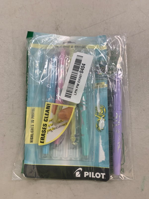 Photo 1 of Pilot, FriXion Light Pastel Erasable Highlighters, Chisel Tip, Pack of 5, Pastel Blue, Pink, Yellow, Green & Purple