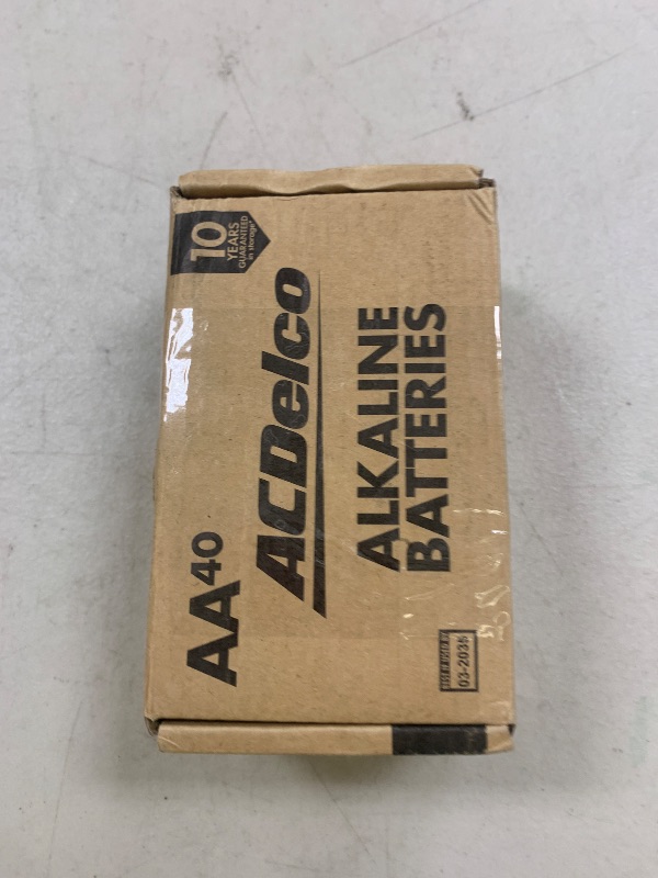 Photo 1 of ACDelco 15-Count Double AA Batteries, Maximum Power Super Alkaline Battery for Home and Office, 10-Year Shelf Life, Reclosable Packaging