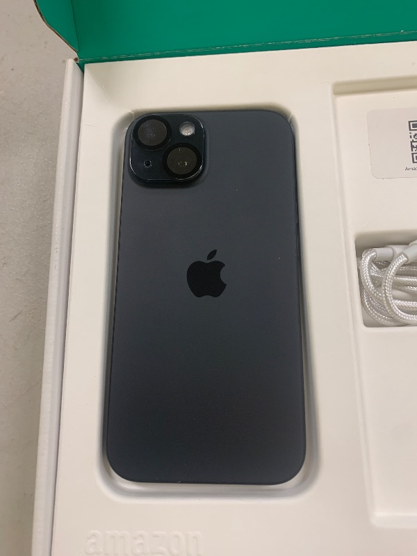 Photo 1 of Apple iPhone 15, 128GB, Black - Unlocked (Renewed Premium)