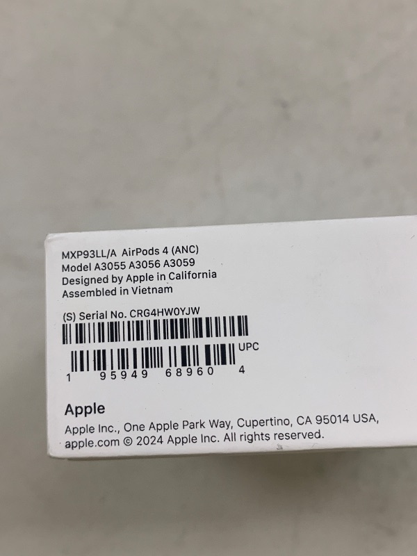 Photo 1 of Apple AirPods 4 Wireless Earbuds, Bluetooth Headphones, with Active Noise Cancellation, Adaptive Audio, Transparency Mode, Personalized Spatial Audio, USB-C Charging Case, Wireless Charging, H2 Chip