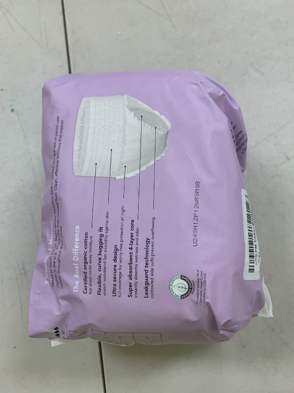 Photo 1 of Rael Disposable Underwear for Women, Organic Cotton Cover - Incontinence Pads, Postpartum Essentials, Disposable Underwear, Unscented, Maximum Coverage (Size S-M, 12 Count)