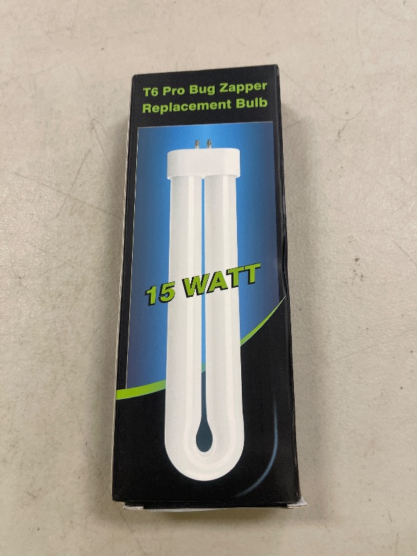 Photo 1 of GOOTOP Replacement Bulb for Zap T6 Pro, K15, T9,X3 Bug Zapper, 15W, 4-Pin Base, U-Tube Bulb Twin Tube Bulb
