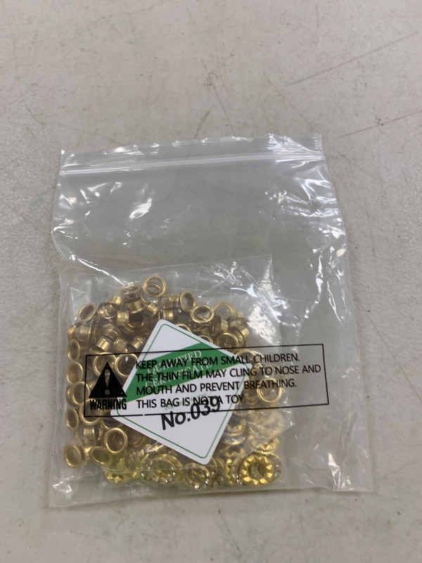 Photo 1 of Mardatt 100 Sets 1/4” Rhinestone Eyelet Grommet Kit, Rhinestone Metal Grommet Rhinestone Eyelet Fittings Eyelet Grommets Kit with Washer, Hole Punch for Clothing Shoe DIY Crafts(Gold)