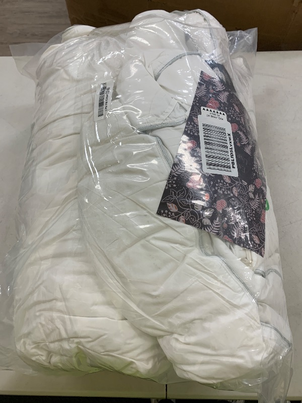 Photo 1 of APSMILE Full/Queen Size Down Feather Fibers Duvet Insert - Ultra-Soft All Season Down Feather Fibers Comforter Hotel Collection Comforter, 46 Oz Fluffy Medium Warmth (White, 90x90)