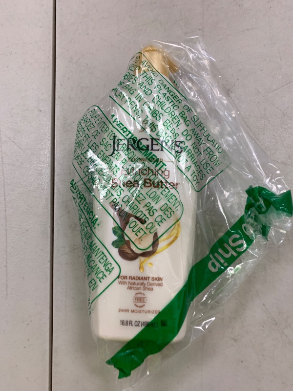 Photo 1 of Jergens Shea Butter Hand and Body Lotion, Deep Conditioning Moisturizer, 3X More Radiant Skin, with Pure Shea Butter, Dermatologist Tested, 16.8 Oz, Pack of 3