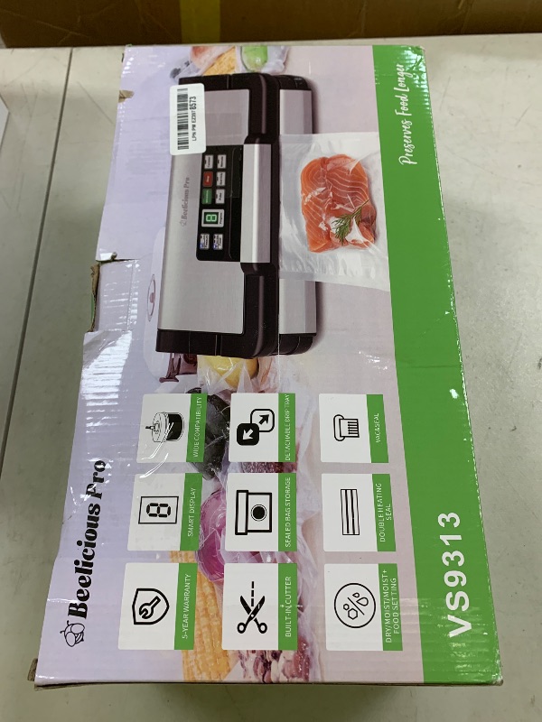 Photo 1 of Vacuum Sealer Machine, AquaLock Series 2X Seal&130W Full Automatic Food Sealer, Powerful Food Preservation System with Handle, Built-in Cutter&Bags Storage&Hose, 2 Bags Rolls, Stainless Steel