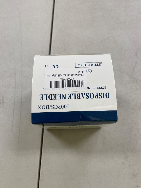 Photo 1 of 23G 1 Inch Luer Lock Needle, Industrial Dispensing Accessories, Individually Wrapped, Pack of 100, Lab Tools, Suitable for Refilling Liquid, Inks
