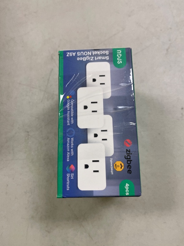 Photo 1 of NOUS ZigBee Smart Plug 15A, Energy Monitoring, Compatible with Alexa, Google Home, Home Assistant, SmartThings, Remote App Control, Timer & Schedule, Compact Design, Smart Outlet, 4 Pack