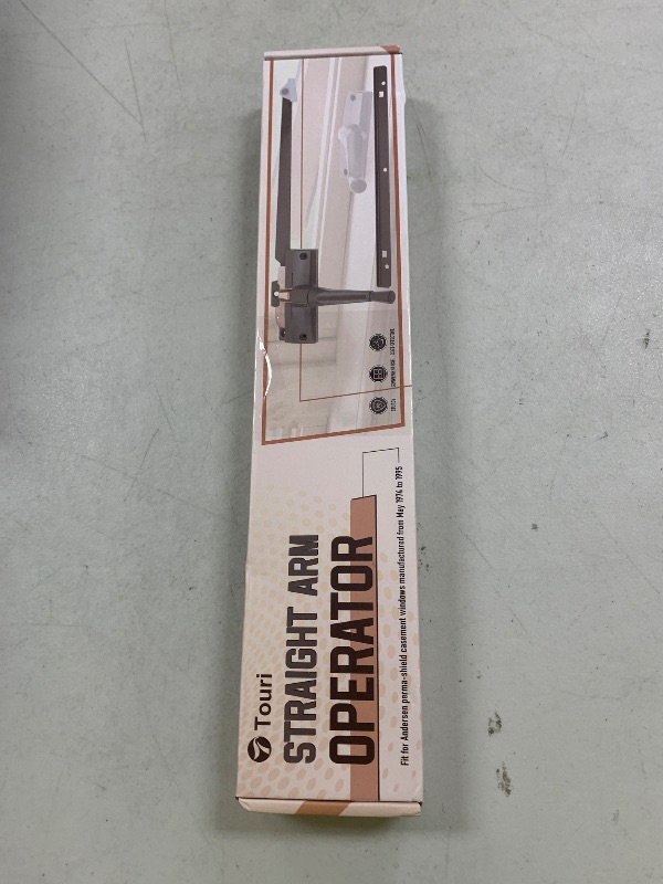 Photo 1 of Touri Straight arm Operator with Handle for Left Window 9 3/8 in. Fit Andersen Perma-Shield Casement Window (1979-1989), Stone Color Window Opener