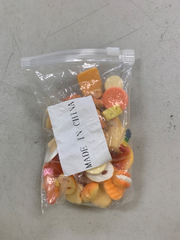 Photo 1 of Ulalaza 50pcs Cute Slime Charms Mixed Set Resin Flatback Making Supplies for DIY Craft Making and Ornament Scrapbooking Beads Assorted Candy Fruit Cake Ornament