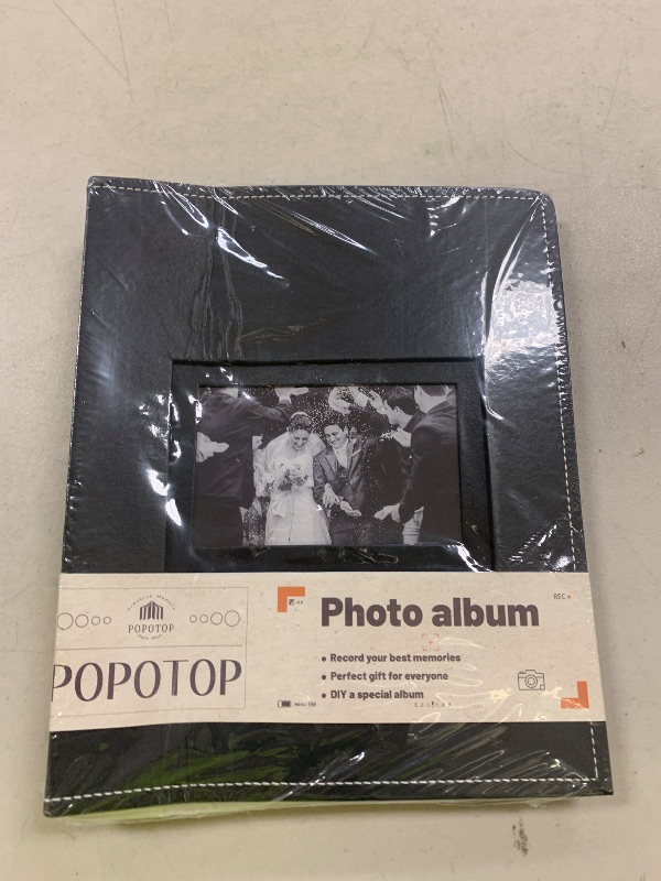 Photo 1 of Popotop Photo Album 4x6 300 Pockets with Leather Hardcover Cover, Small Photo Album Holder Book with 50Pcs Pages for Family Travel Wedding Baby Gifts
