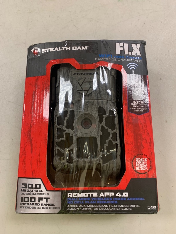 Photo 1 of Stealth Cam FLX - 30MP WiFi - Bluetooth Camera, 1080P Video Recording, Smart Illumination Technology, 42 IR Emitters., Multi, One Size