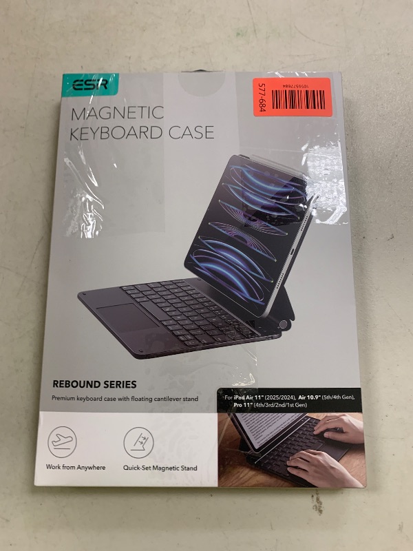 Photo 1 of ESR iPad Air 11 inch Case with Keyboard (M3/M2, 2025/2024), iPad Pro 11 (4th/3rd/2nd/1st Gen) & Air 5/4th Magic keyboard Case, Easy-Set Floating Cantilever Stand, Precision Multi-Touch Trackpad, Black