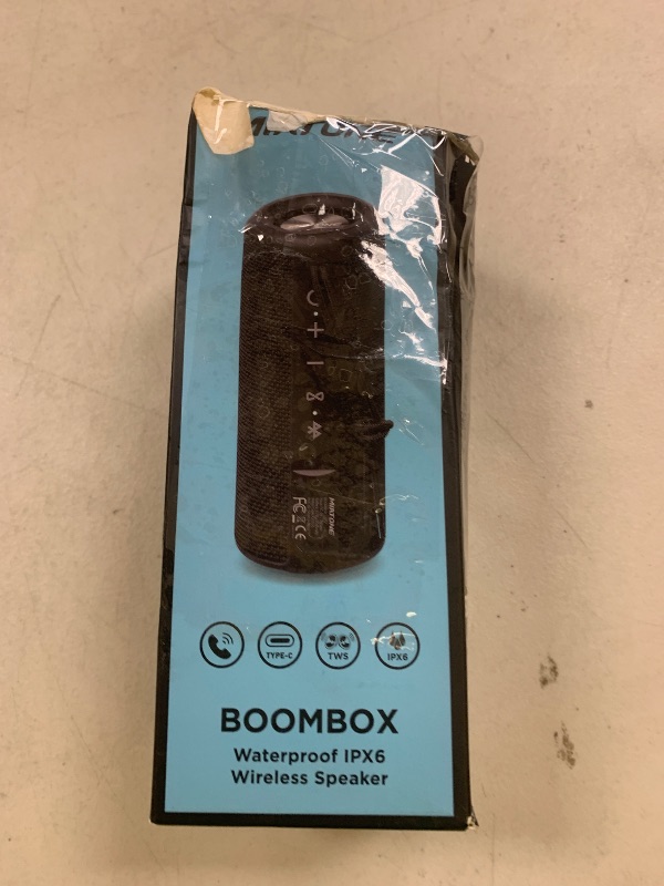 Photo 1 of MIATONE Boombox Outdoor Portable Bluetooth Speaker Waterproof Wireless Speakers - Black