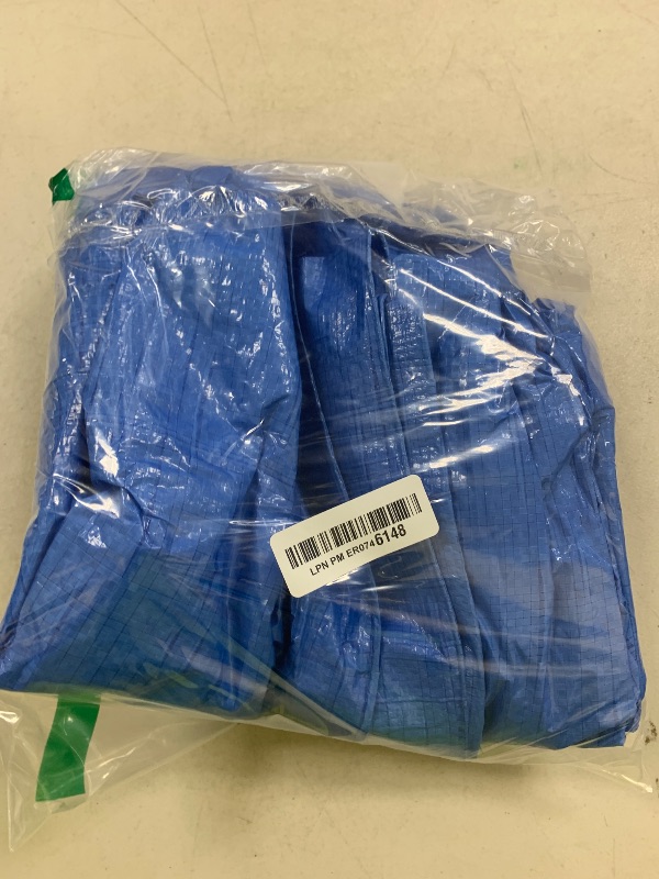 Photo 1 of Grizzly Tarps by B-Air 6' x 8' Large Multi-Purpose Waterproof Heavy Duty Poly Tarp with Grommets Every 36", 8x8 Weave, 5 Mil Thick, For Home, Boats, Cars, Camping, Protective Cover, Blue